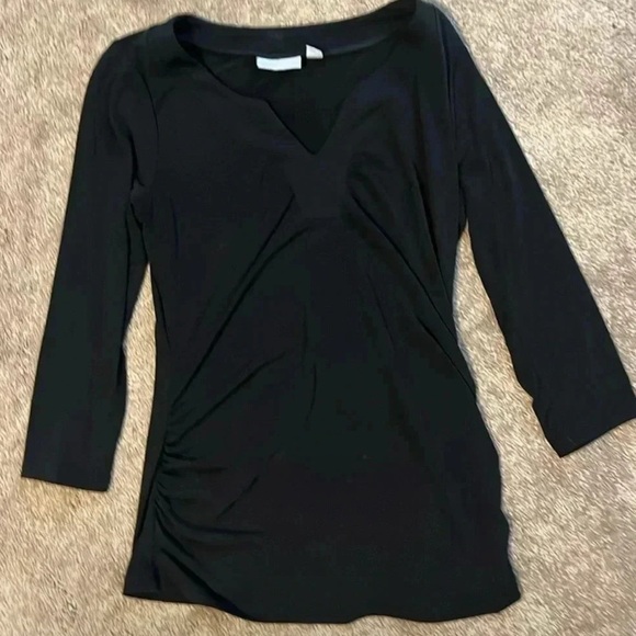 NY & Co Long Sleeve Black Tunic. V-Neck. Small - Picture 1 of 2